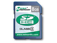 Micro memory 8GB, SDHC Card, Class 4 (MMSDHC4/8GB)